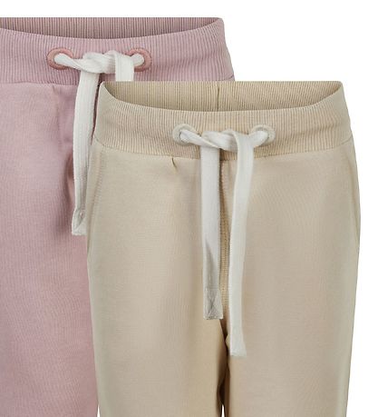 Minymo Sweatpants - 2-pak - Violet Ice/Creme