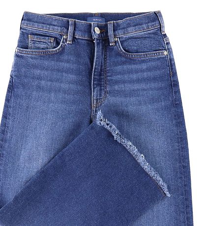 GANT Jeans - Straight - Raw Edge - Dark Blue Vintage