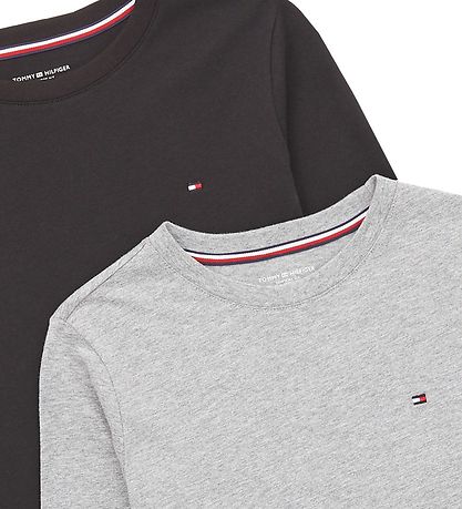 Tommy Hilfiger Bluse - 2-Pak - Medium Grey Heather/Black