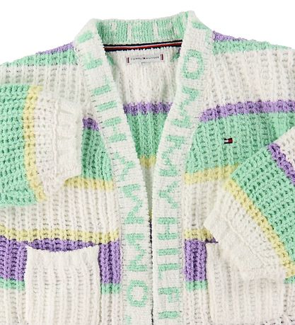 Tommy Hilfiger Cardigan - Strik - Ecru Colored Stripe