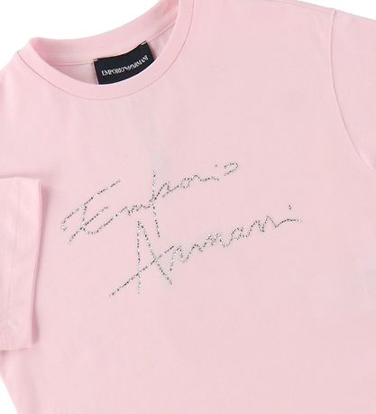 Emporio Armani T-Shirt - Rosa m. Sølv/Similisten