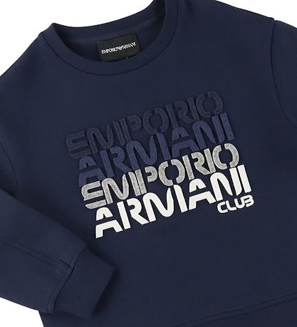 Emporio Armani Bluse - Dress Blue m. Tekst