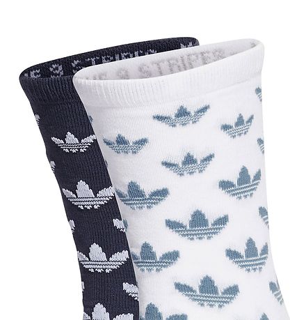 adidas Originals Strmper - Mono Crew - 2-Pak - Hvid/Bl