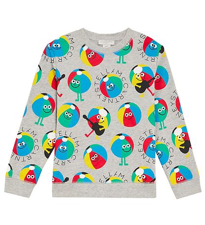 Stella McCartney Kids Sweatshirt - Gråmeleret m. Badebolde