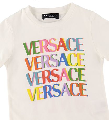 Versace T-shirt - Hvid m. Multifarvet/Pink