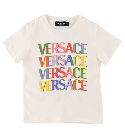 Versace T-shirt - Hvid m. Multifarvet/Pink