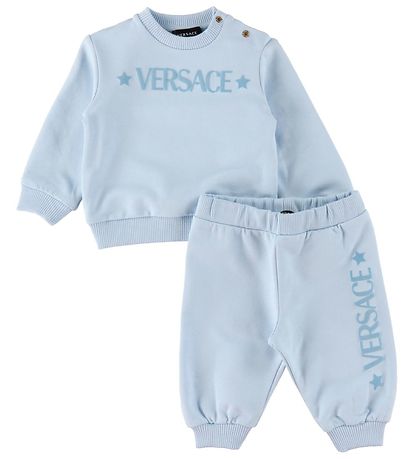 Versace Sweatst - Baby Blue m. Logo