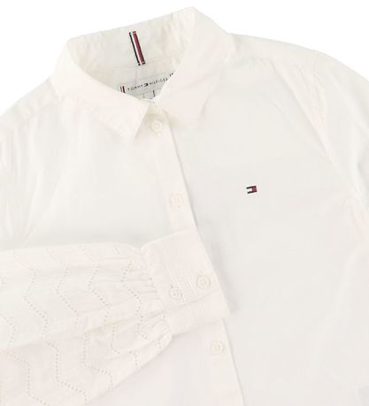 Tommy Hilfiger Skjorte - Broidery Anglais Woven - Ecru