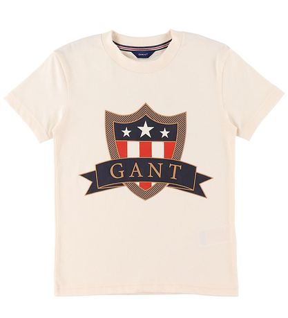 GANT T-Shirt - Banner Shield - Cream