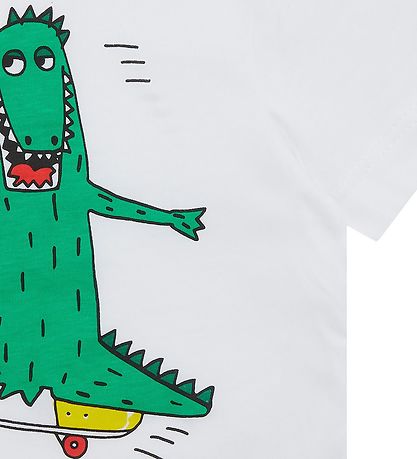 Stella McCartney Kids T-shirt - Hvid m. Krokodille