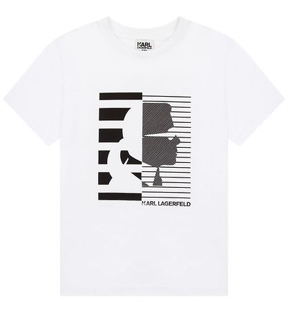 Karl Lagerfeld T-shirt - Hvid m. Print Fri i DK