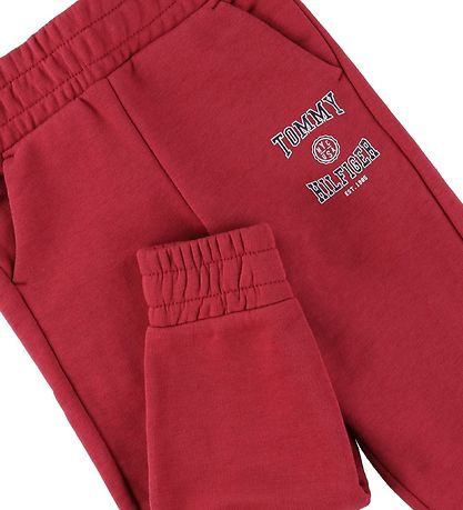 Tommy Hilfiger Sweatpants - Slouchy Varsity - Cranberry Crush