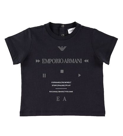 Emporio Armani T-shirt - 3-pak - Blå/Hvid/Navy m. Refleks