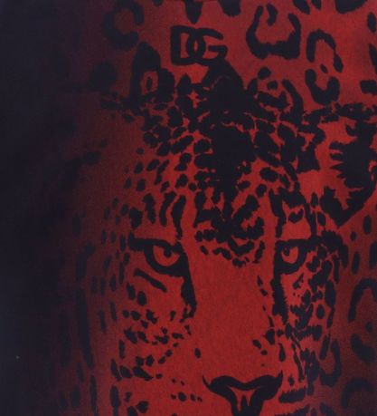 Dolce & Gabbana T-shirt - Animalier - Sort/Rd Leo