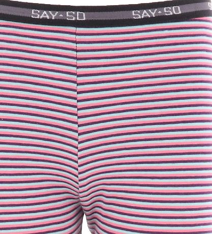 Say-So Leggings - Stripe - Rosa/Lilla/Turkis