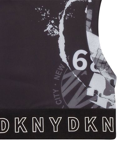 DKNY Top - Supper - Sort/Hvid m. Fotoprint