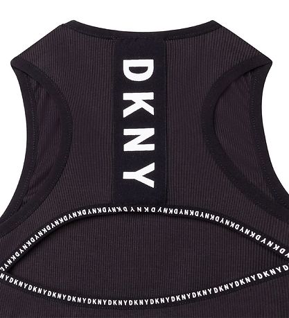 DKNY Tanktop - Rib - Summer - Sort m. Print