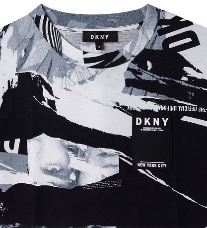 DKNY Kjole - Spring - Sort/Hvid m. Fotoprint