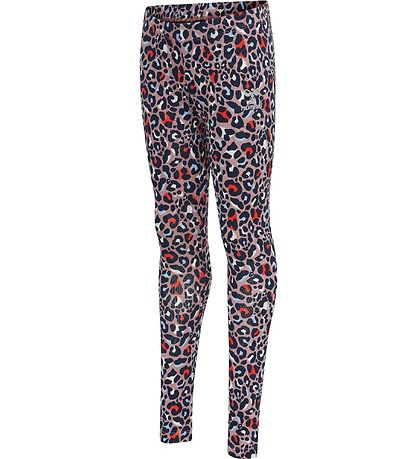 Hummel Leggings - HmlLeo - Black Iris/Multi