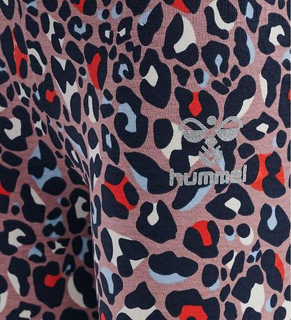 Hummel Leggings - HmlLeo - Black Iris/Multi