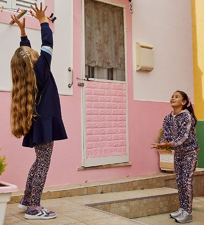 Hummel Leggings - HmlLeo - Black Iris/Multi