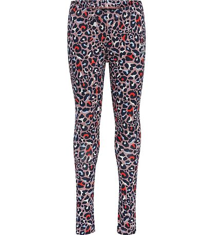 Hummel Leggings - HmlLeo - Black Iris/Multi