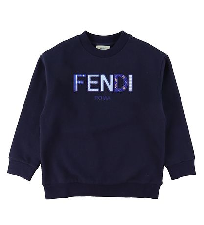 Fendi Sweatshirt - Navy m. Tekst
