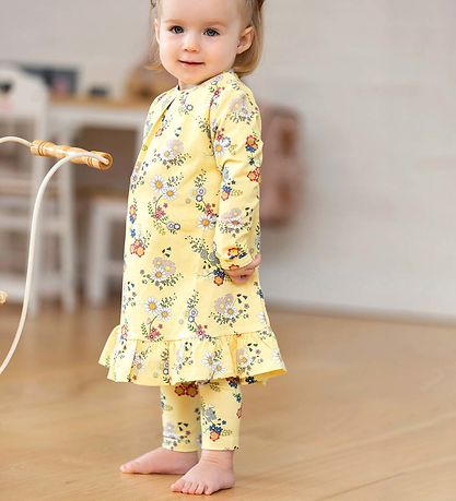 Smallstuff Kjole - Flower Garden - Soft Yellow