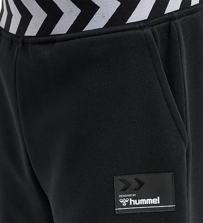 Hummel Træningsbukser - hmlTons - Sort m. Hvid