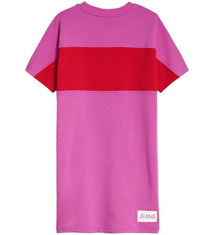 Calvin Klein Kjole - Colour Block - Lucky Pink/Red