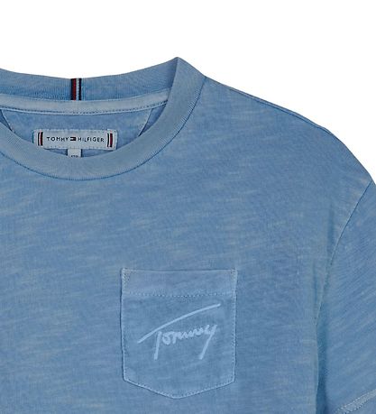 Tommy Hilfiger T-Shirt - Script Pocket - Blue Crush