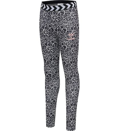Hummel Leggings - hmlMimmi - Sort/Hvid