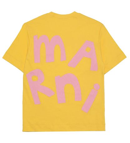 Marni T-shirt - Gul m. Rosa