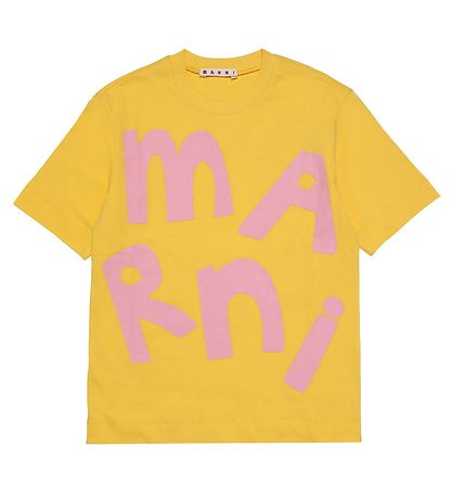 Marni T-shirt - Gul m. Rosa