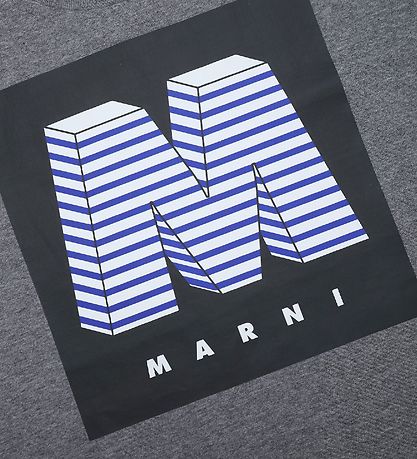 Marni T-shirt - Mrkegrmeleret m. Print