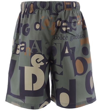 Dolce & Gabbana Badeshorts - Reborn To Live - Armygrn m. Print