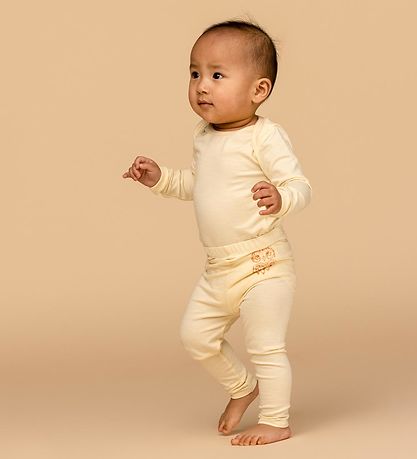 Soft Gallery Leggings - SGBaby Paula - Owl - Almond Oil