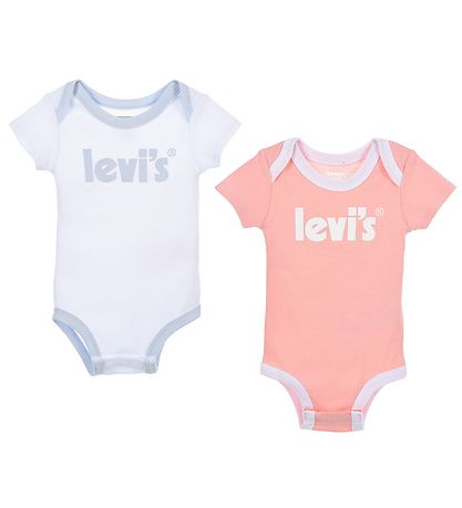 Levis Bodyer k/ - 2-pak - Hvid/Rosa