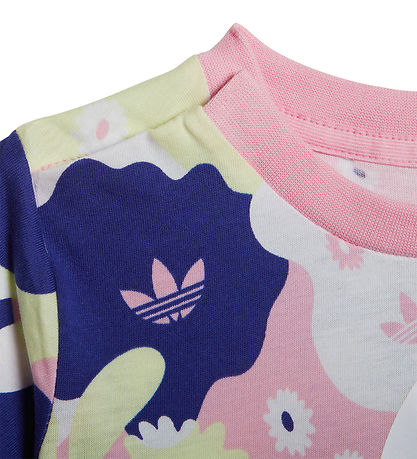 adidas Originals T-shirt - Hvid/Rosa/Lilla m. Blomster