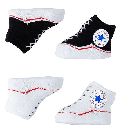 Converse Strømper - 2-pak - Sort/Hvid