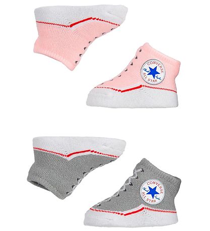 Converse Strmper - 2-pak - Gr/Rosa