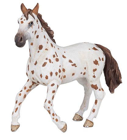 Papo Brun Appaloosa Hest - L: 13 cm