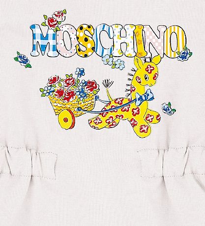 Moschino Kjole - Hvid m. Print