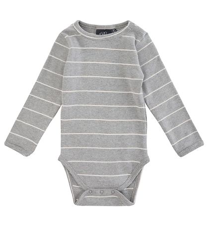 Sofie Schnoor Body l/ - Stribet - Grey Melange