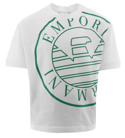 Emporio Armani T-shirt/Shorts - Hvid/Grn m. Print
