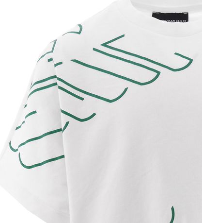 Emporio Armani T-shirt - Hvid m. Grn