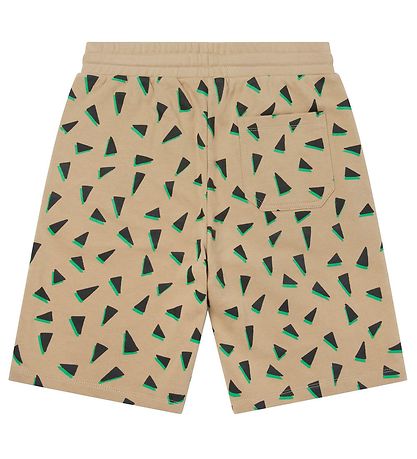 Stella McCartney Kids Sweatshorts - Beige/Sort m. Print