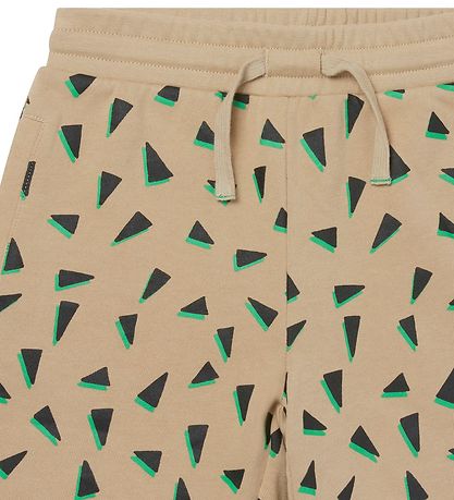 Stella McCartney Kids Sweatshorts - Beige/Sort m. Print