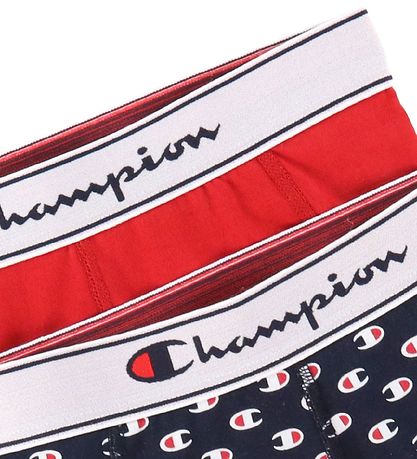 Champion Fashion Boxershorts - 2-pak - Rd/Navy m. Logoer