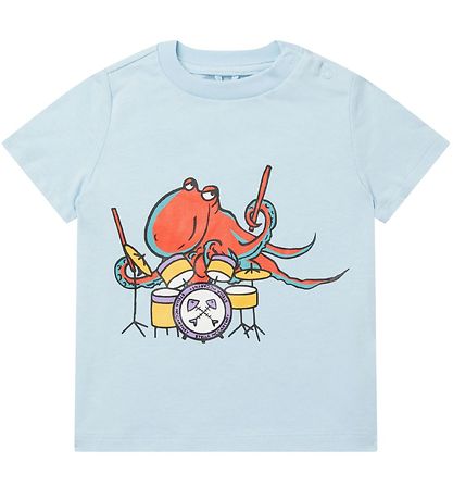 Stella McCartney Kids T-shirt - Lysebl m. Blksprutte
